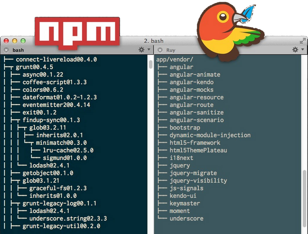 npm vs Bower